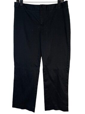 banana republic short pants Capri black foe pockets  zip up cotton size 8 READ